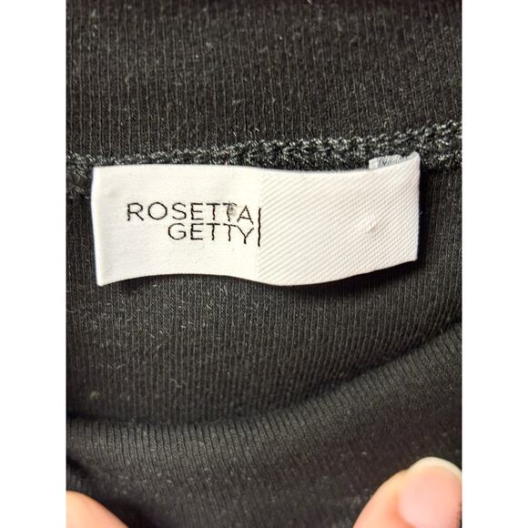Rosetta Getty One-Shoulder Cotton-Jersey Mock Neck Top Black Women's Size S - Picture 4 of 4